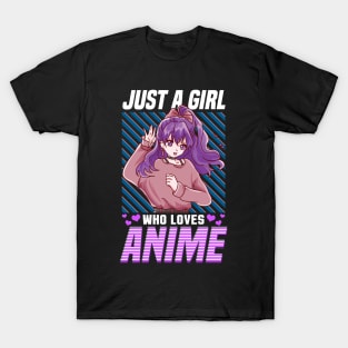 Cute & Funny Just A Girl Who Loves Anime T-Shirt